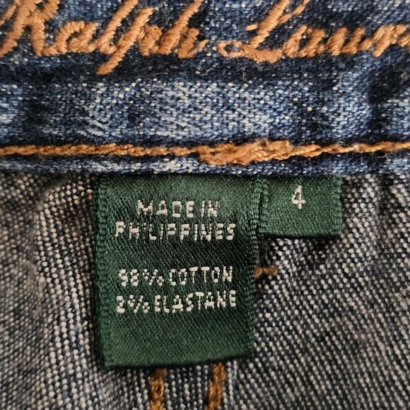 Lauren Jeans Co. Ralph Lauren Womens Straight Leg Dark Wash Denim Jeans Size 4 - Picture 4 of 14